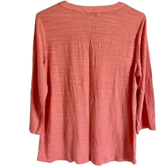 Emily Daniels Button Up Top 3/4 Sleeve Women's Medium - Picture 6 of 7